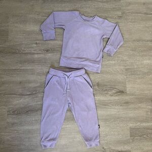 Kyte Baby Bamboo Jersey Jogger Set in Taro sz 12-18m